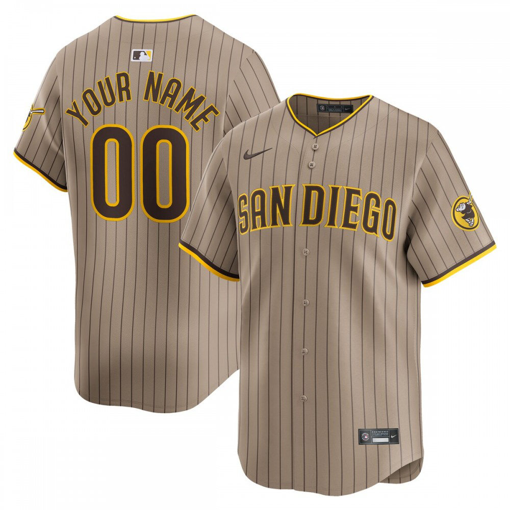 San Diego Padres Alternate Limited Custom Jersey – Khaki-Pro Kit Vault | Brand New 26/27 Sports Jerseys